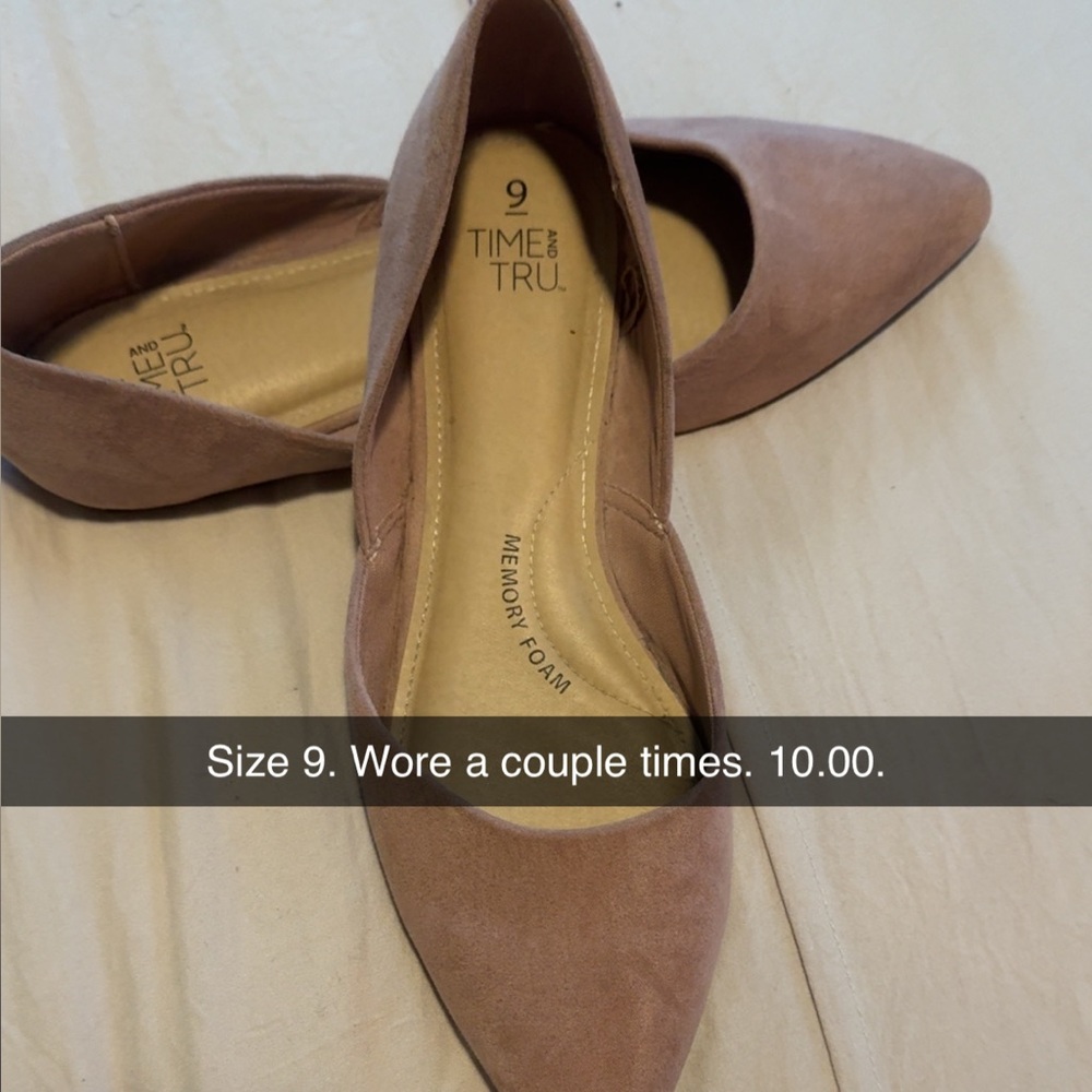 Time and Tru Tan Flats Sleek Minimalist Design